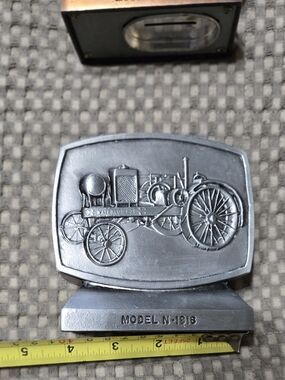 John Deere Silver Metal Waterloo Boy Tractor Piggy Bank
